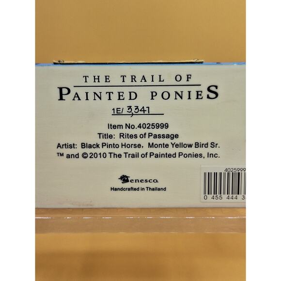 The Trail Of Painted Ponies RITES OF PASSAGE Figurine. Artist: Black Pinto Horse - Picture 9 of 10